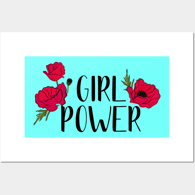 Girl Power Inspiration Positive Girly Quote Artwork Wall Art by Squeak Art